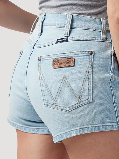 112328361- Wrangler Women’s Retro High Rise Hemmed Short - Hazel