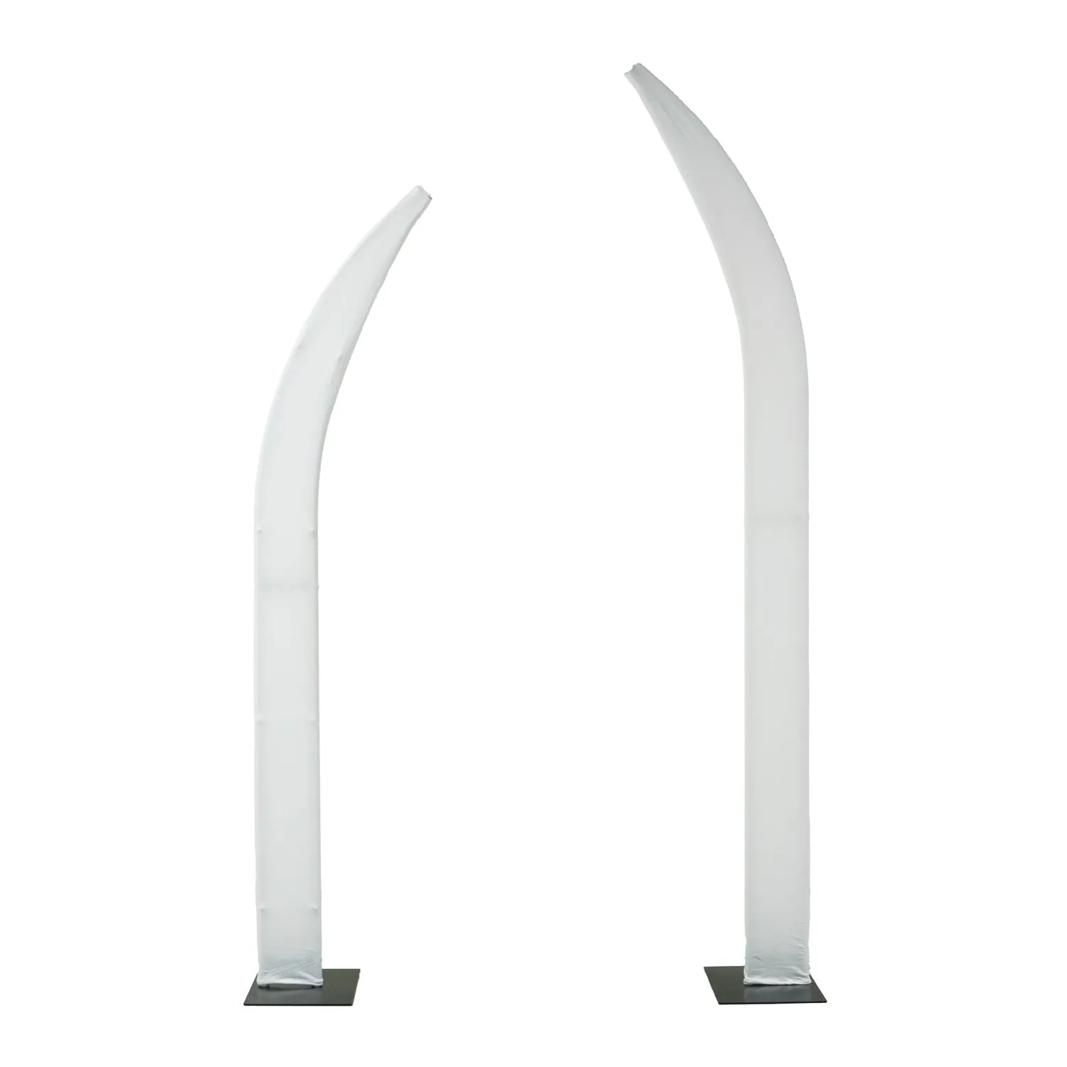 2pc Spandex Curved Arch Backdrop Cover - White