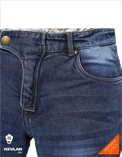 Bikeratti Steam 12Oz Armored Stretch Denim Pants (10-8000-2B)