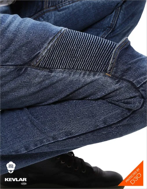 Bikeratti Steam 12Oz Armored Stretch Denim Pants (10-8000-2B)