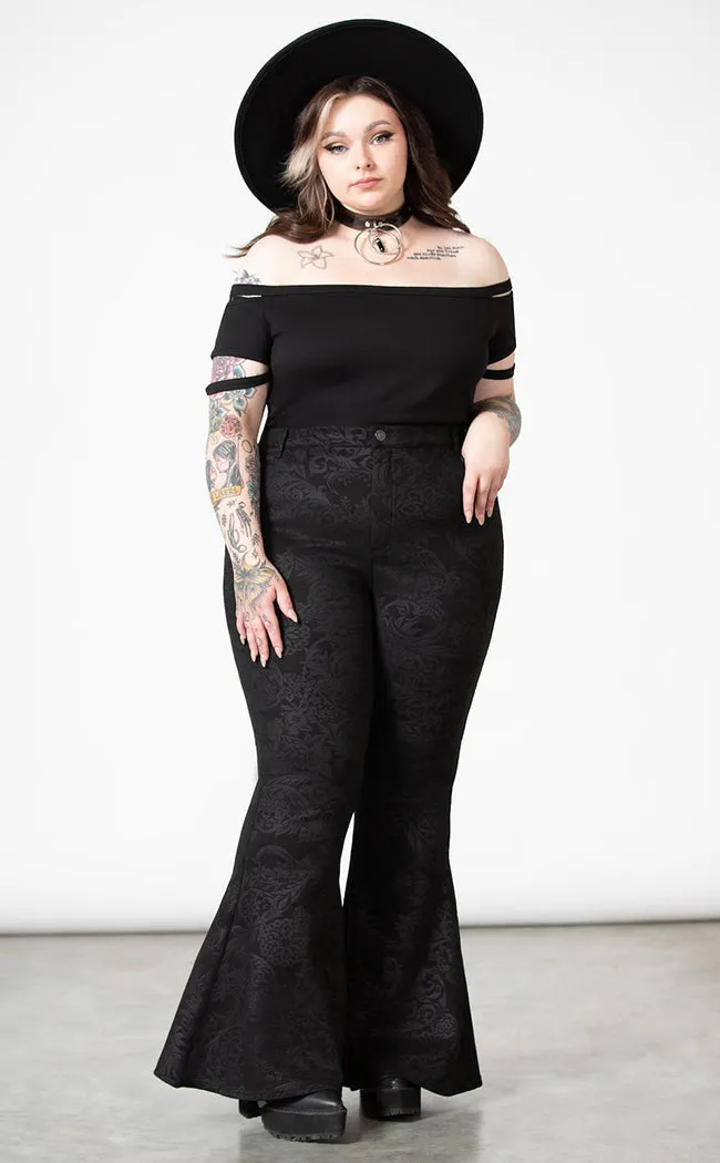 Black Lily Bell Bottoms [Plus-Size]