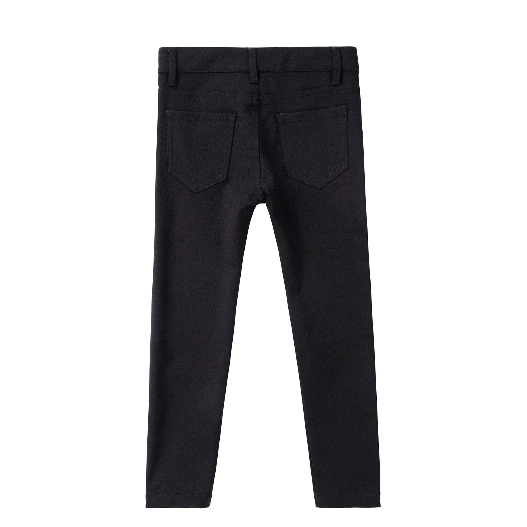 Black Stretch Patch Pocket Pants