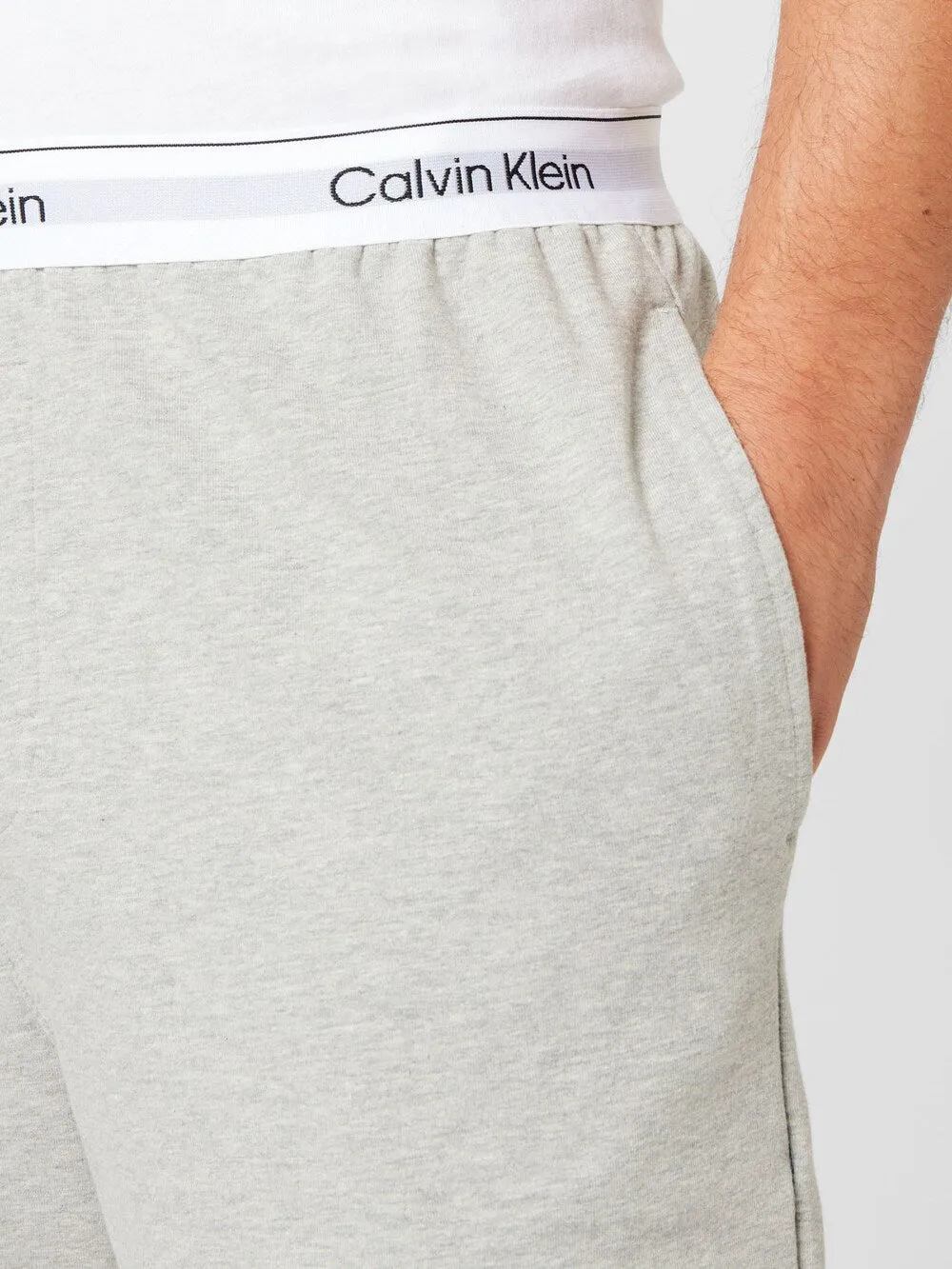 Calvin Klein Regular Pajama Pants, Gray/Speckled Gray
