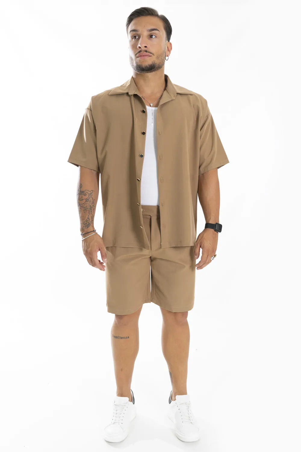Coordinato Uomo Completo Camicia e bermuda Art. Cd33