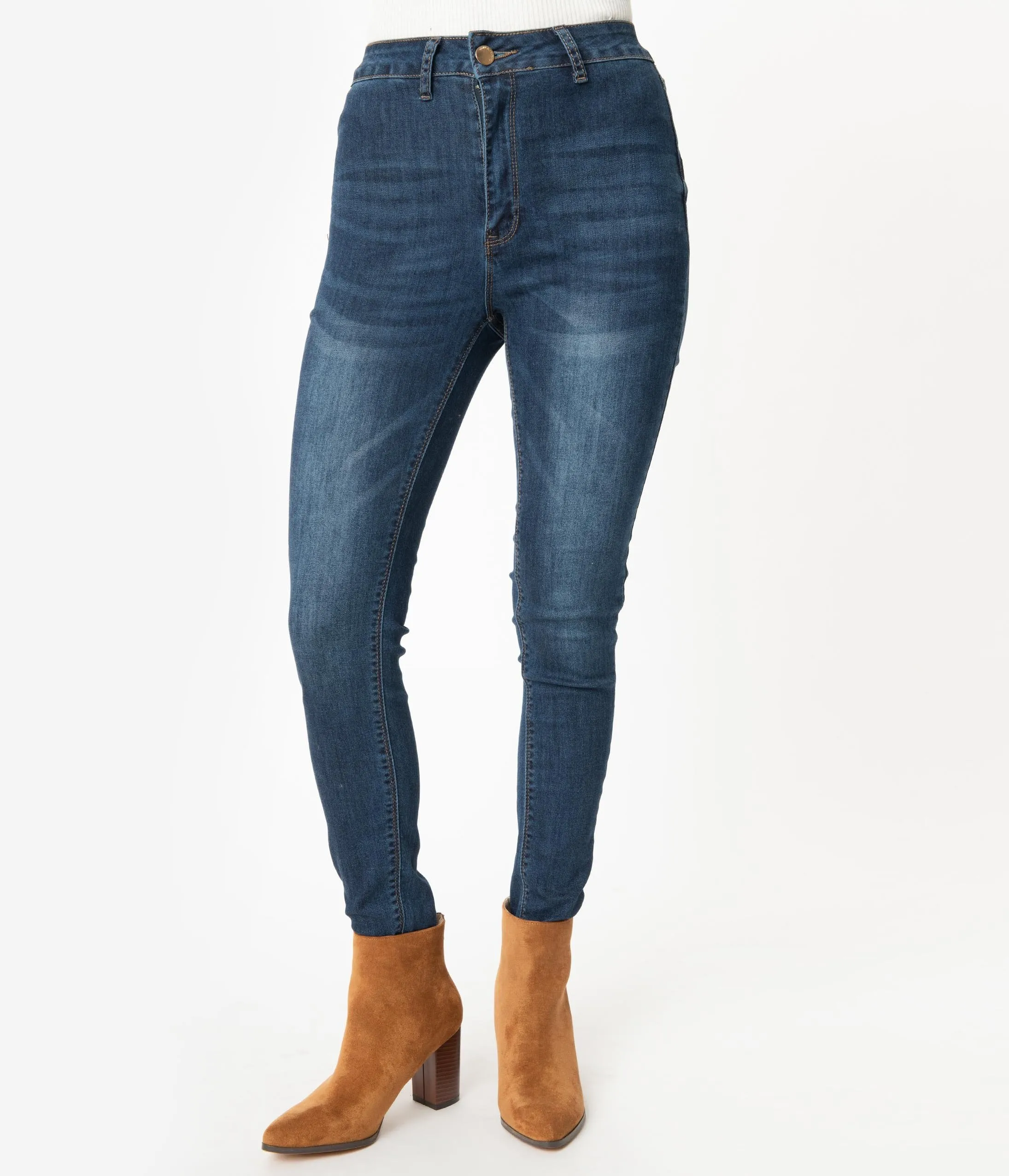 Dark Denim High Rise Skinny Jeans