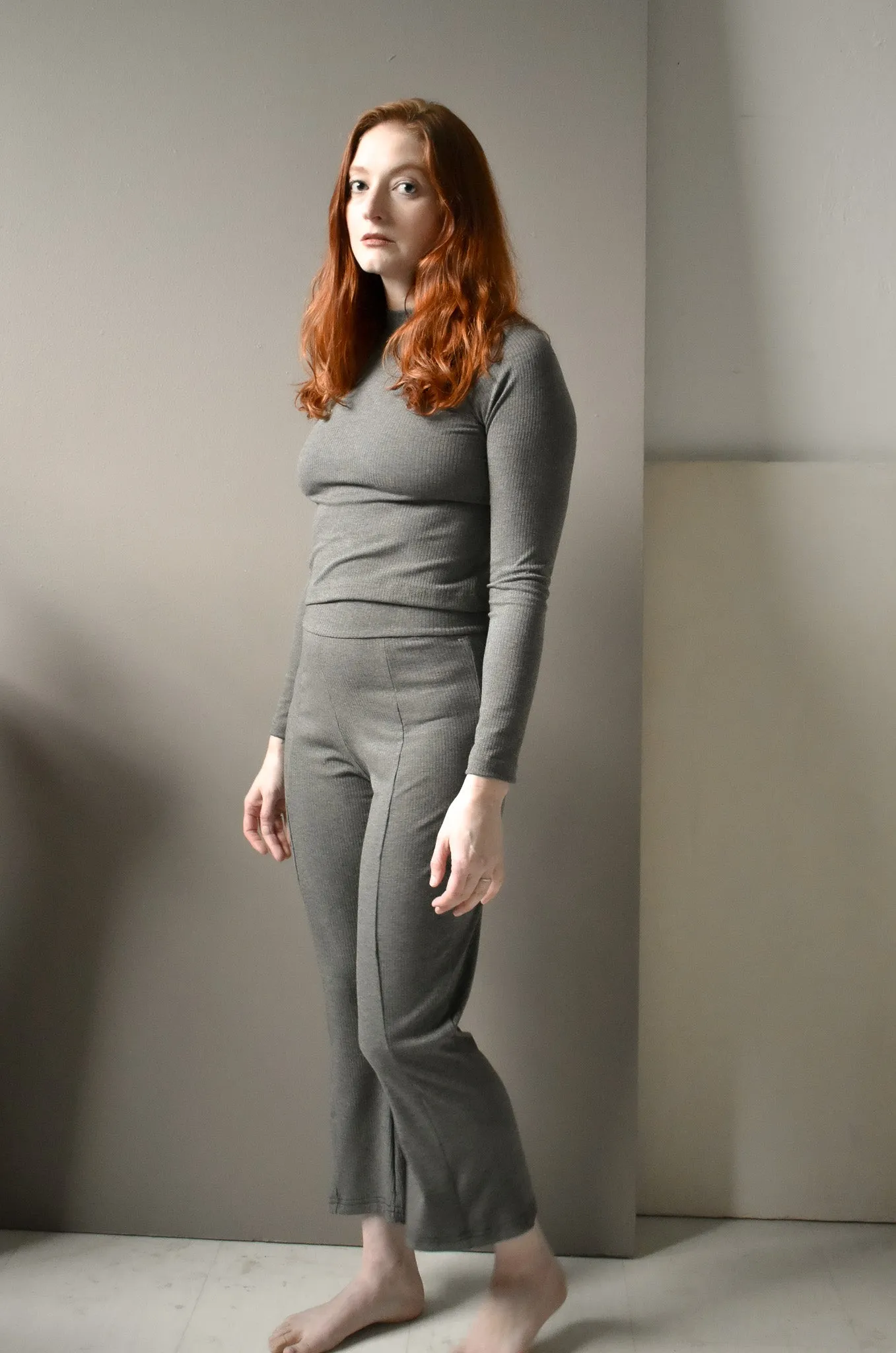 Doppel Pant in Charcoal Rib