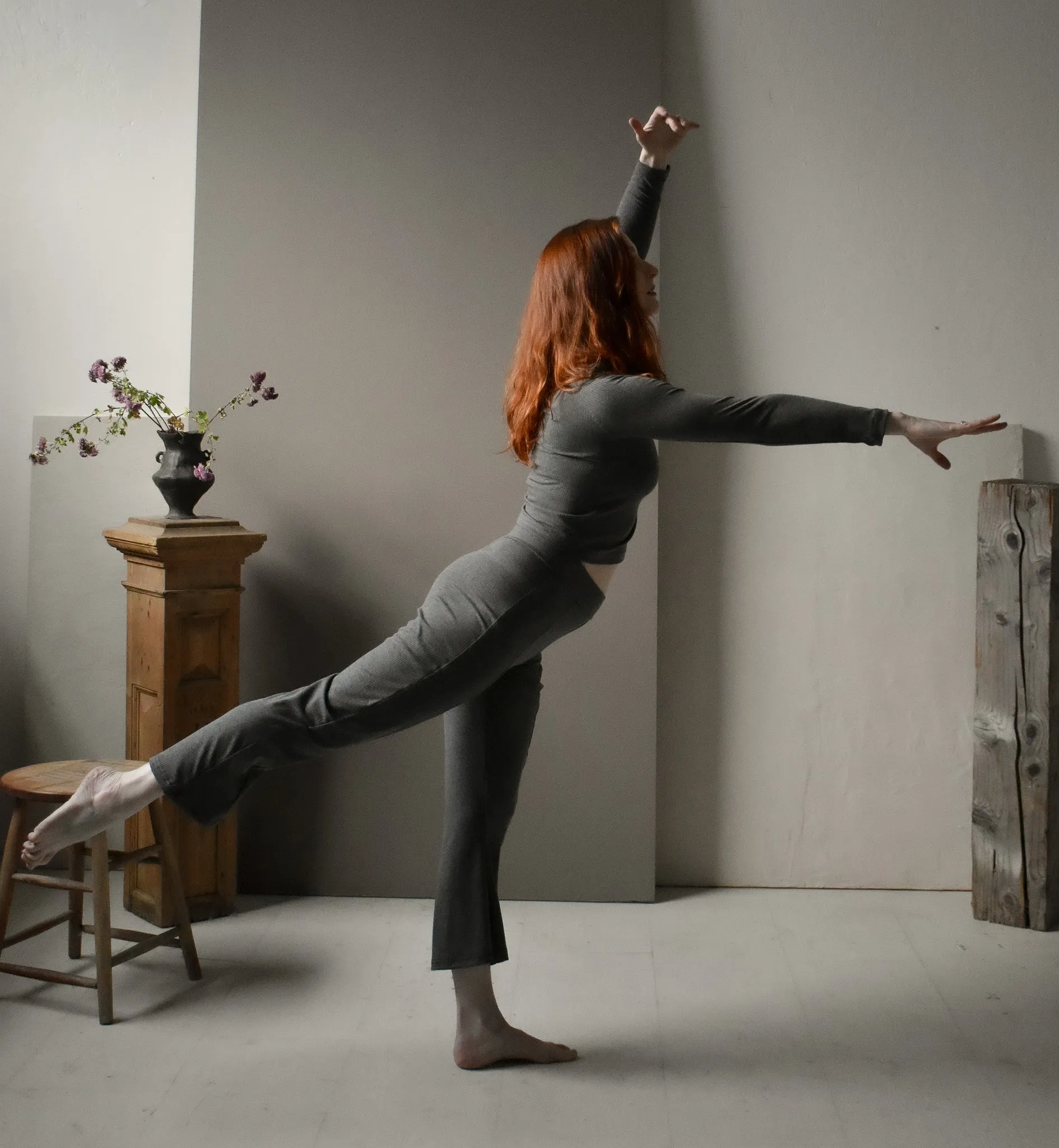 Doppel Pant in Charcoal Rib