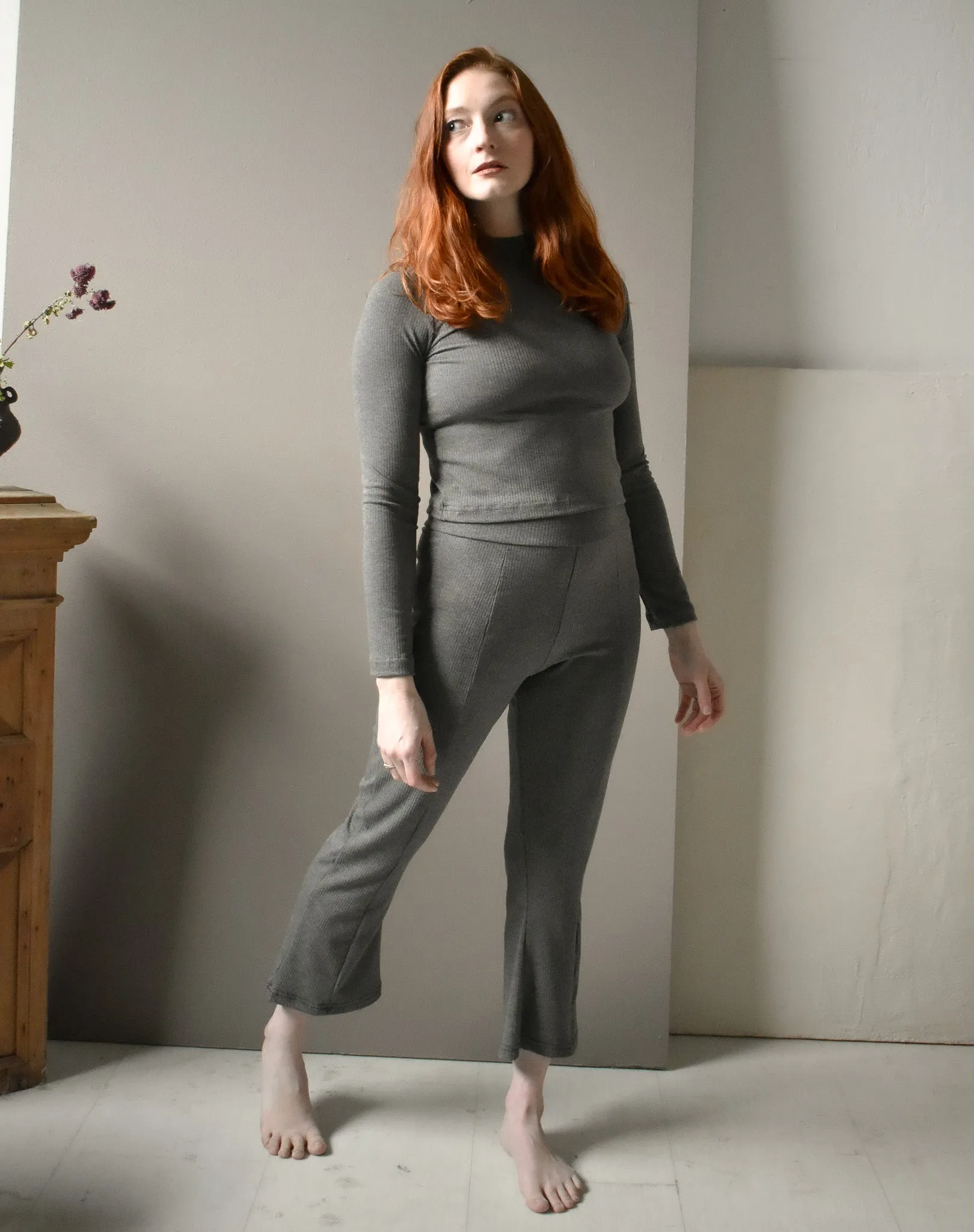 Doppel Pant in Charcoal Rib