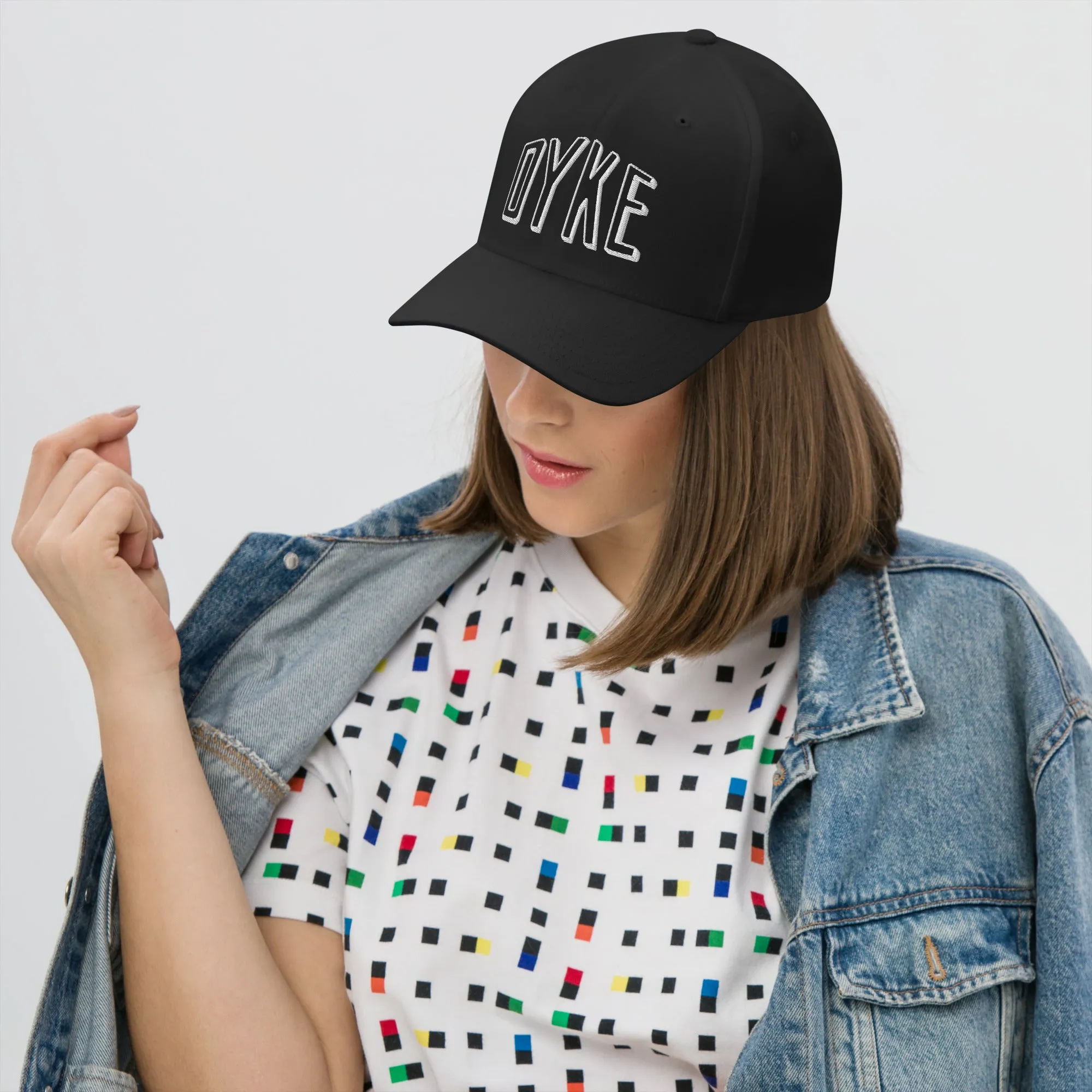 Dyke Embroidered Closed Back Cap