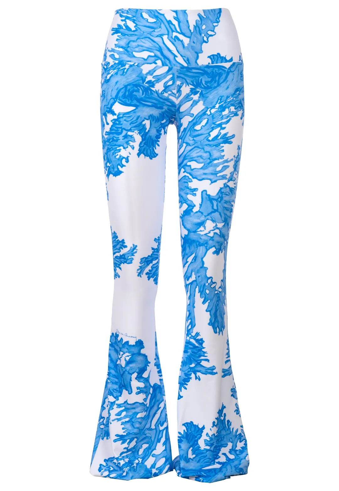 Elaine Stretch Knit Pants in Blue Coral