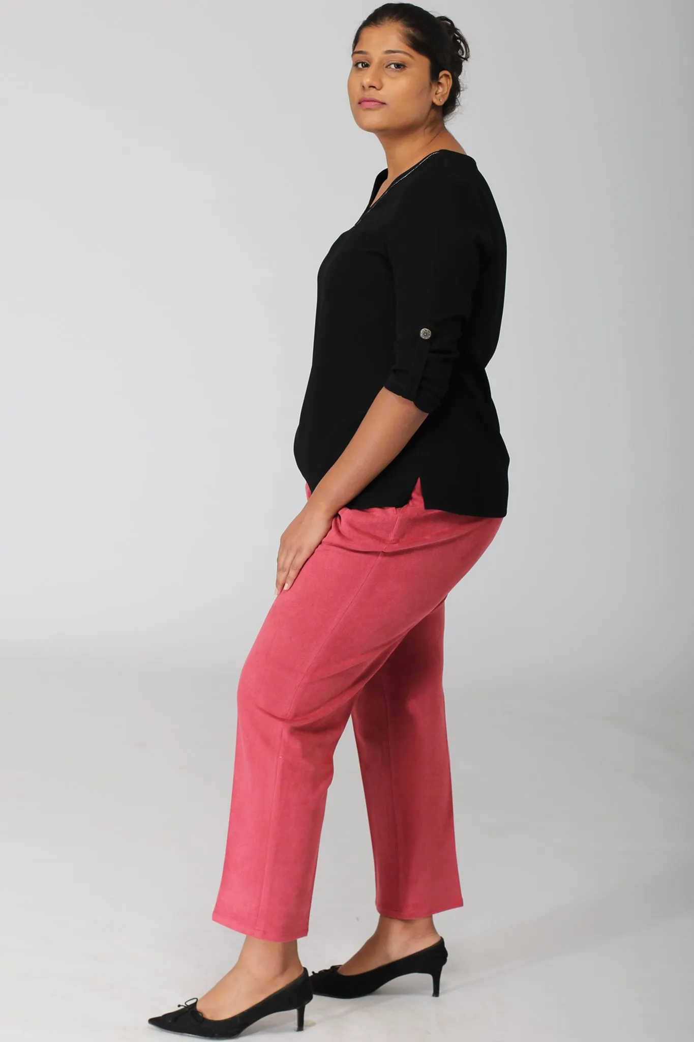 Geneva Punch Pink Stretch Pants