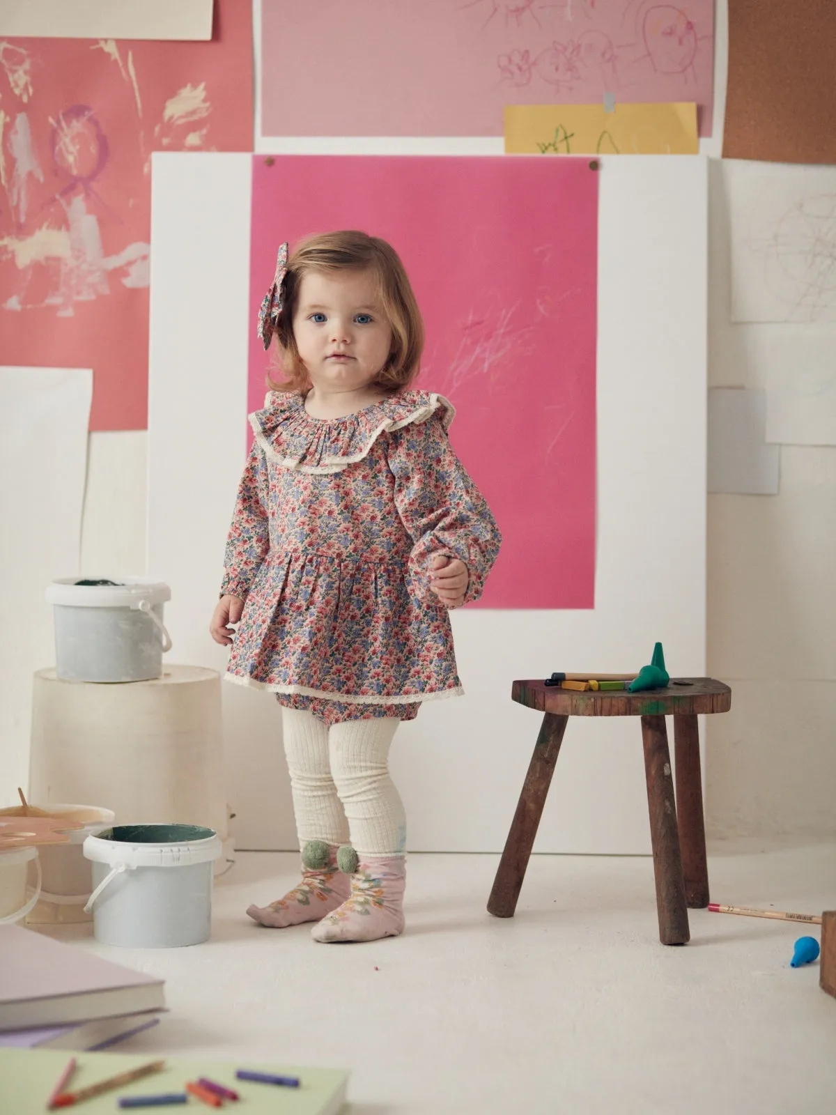 India Floral Printed Baby Dress