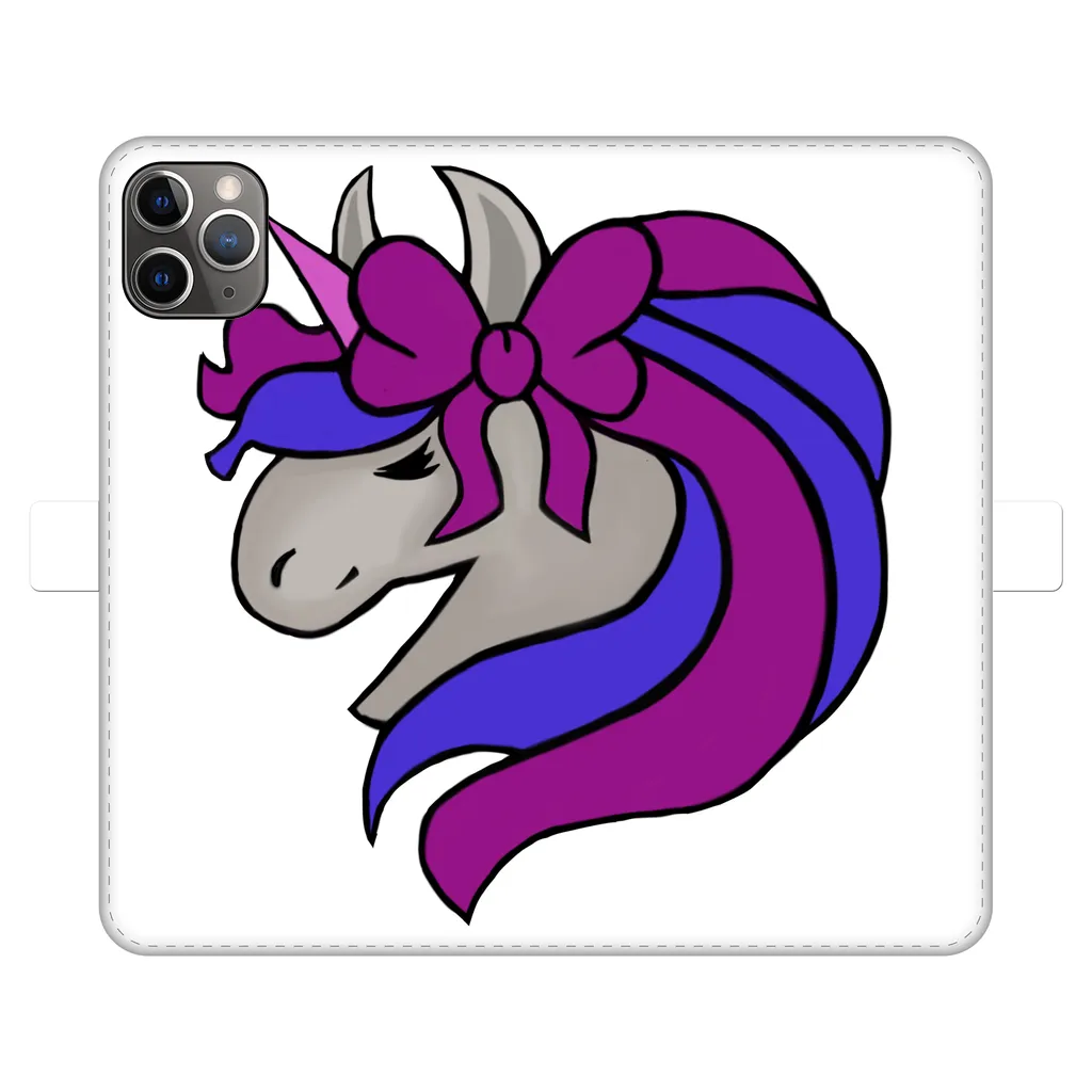 JohnsonKelly_UnicornHead2 Fully Printed Wallet Cases