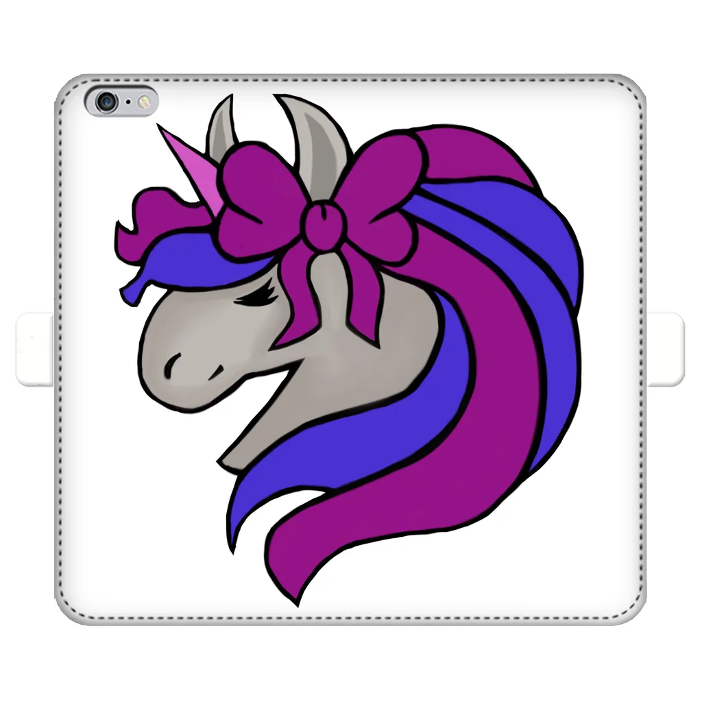 JohnsonKelly_UnicornHead2 Fully Printed Wallet Cases