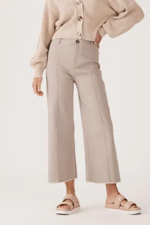 Kendall Drill Wide Leg Pant  - Stone