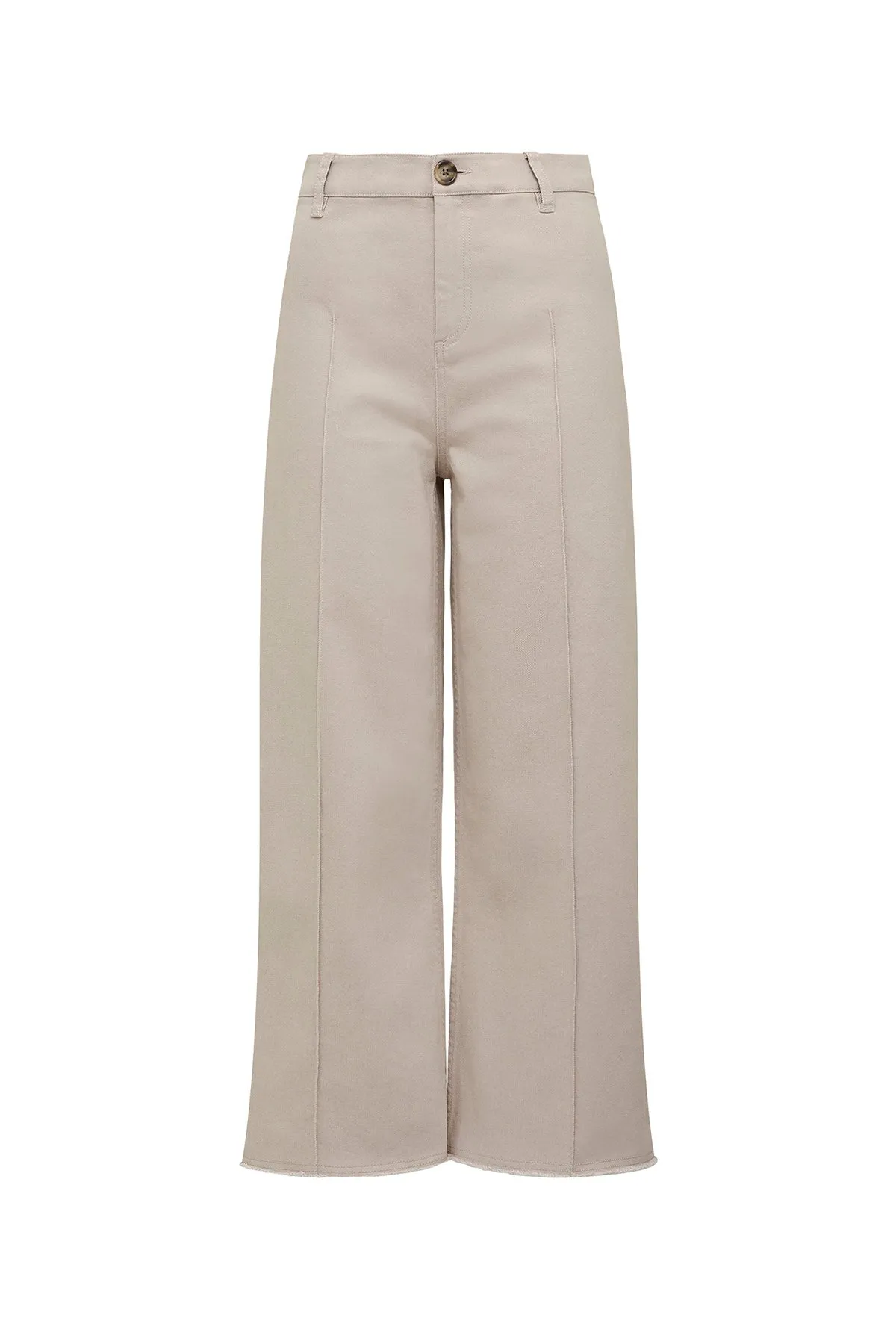 Kendall Drill Wide Leg Pant  - Stone