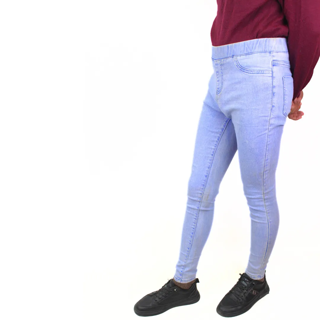 Light blue stretch pant