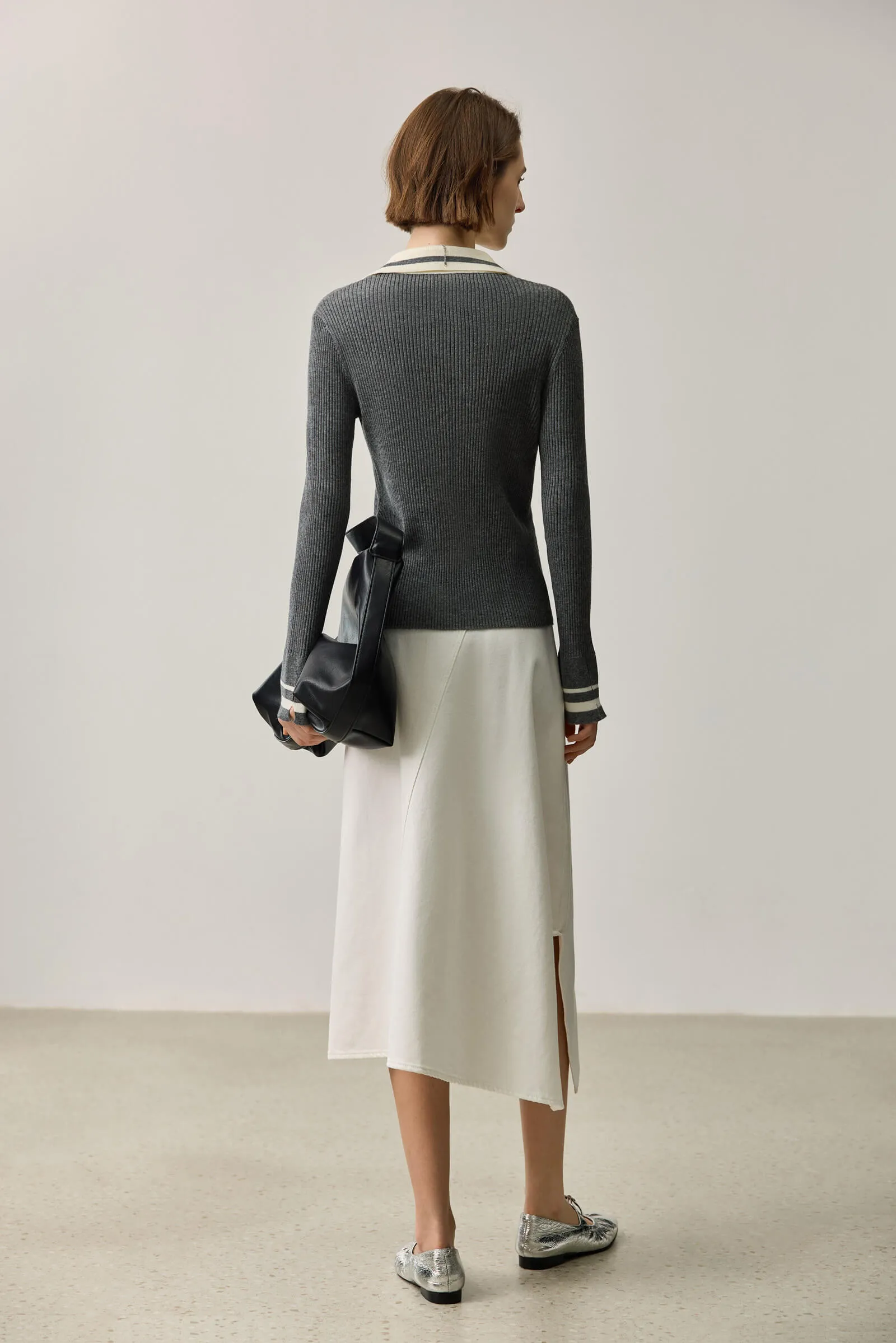 LILY Wool-Blend Slim Cardigan