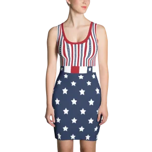 Make America Great Red Stripe Bodycon Dress