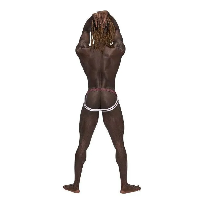 Male Power Sport Mesh Jock Burgundy