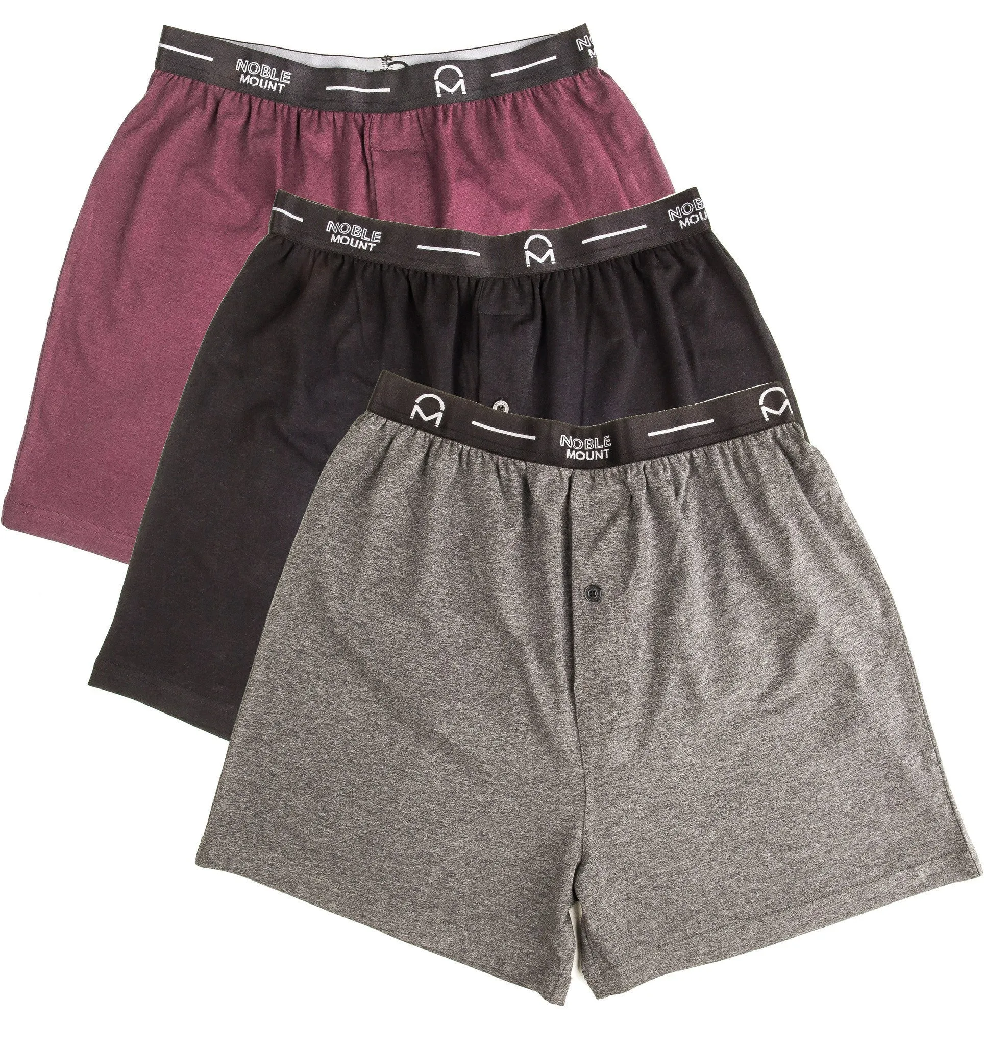 Men's Stretch Cotton Knit Boxers 3-Pack