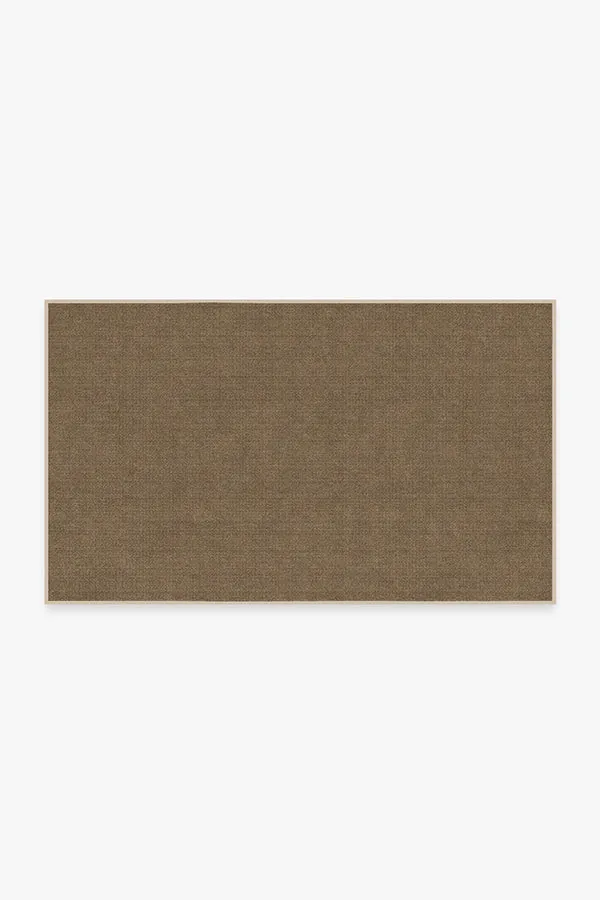 Needlepoint Solid Caramel Tufted Rug