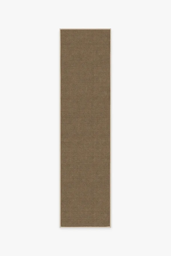 Needlepoint Solid Caramel Tufted Rug