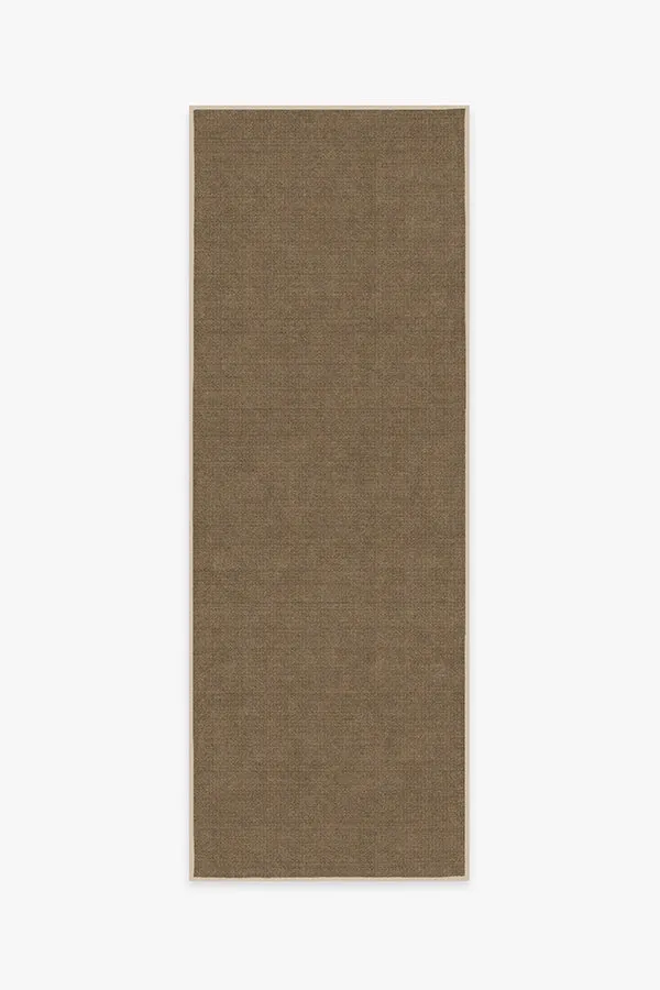 Needlepoint Solid Caramel Tufted Rug