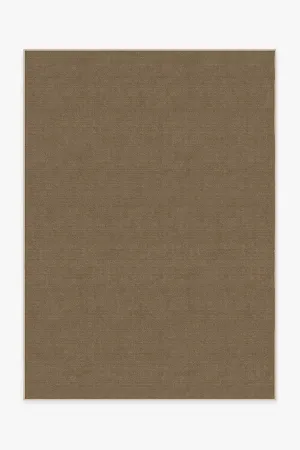 Needlepoint Solid Caramel Tufted Rug