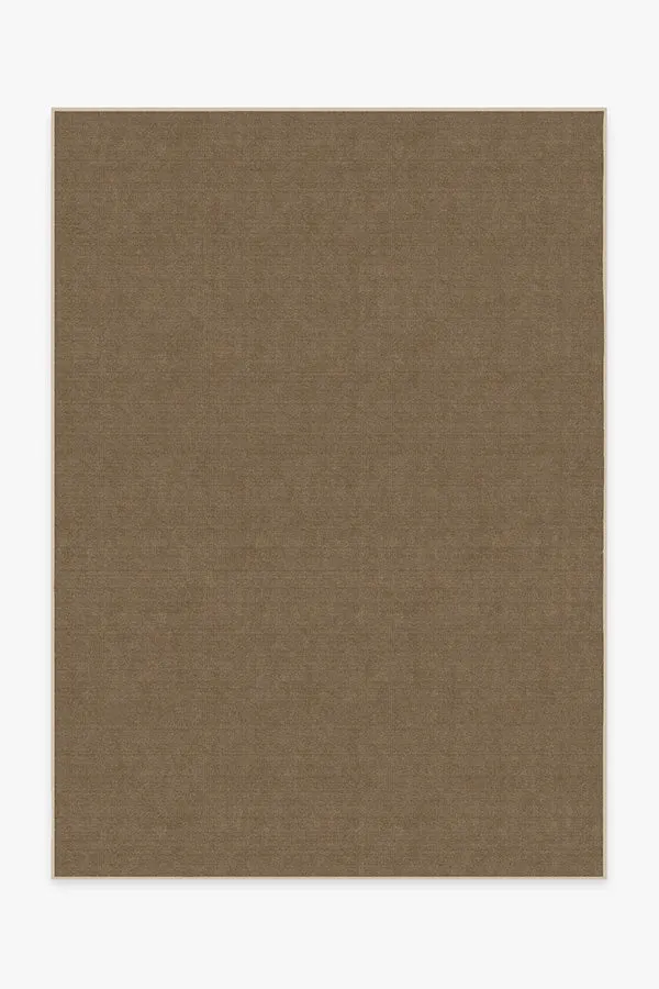 Needlepoint Solid Caramel Tufted Rug