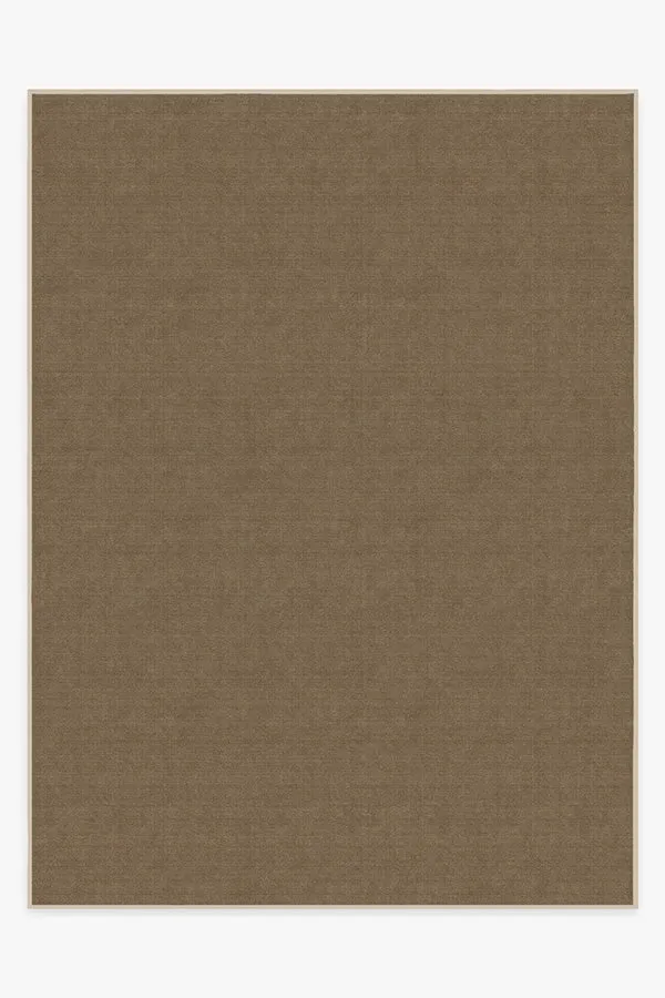 Needlepoint Solid Caramel Tufted Rug