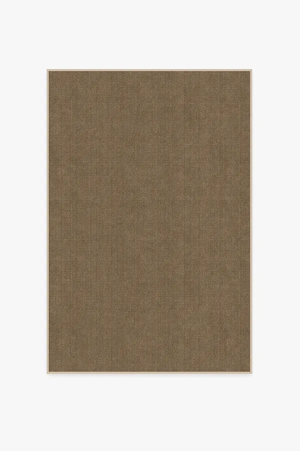 Needlepoint Solid Caramel Tufted Rug
