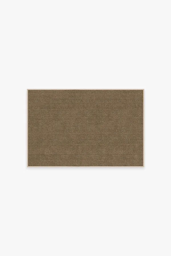 Needlepoint Solid Caramel Tufted Rug