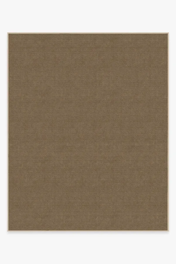 Needlepoint Solid Caramel Tufted Rug