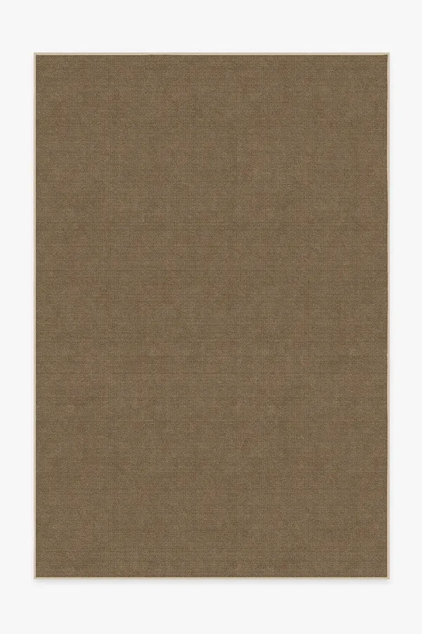 Needlepoint Solid Caramel Tufted Rug