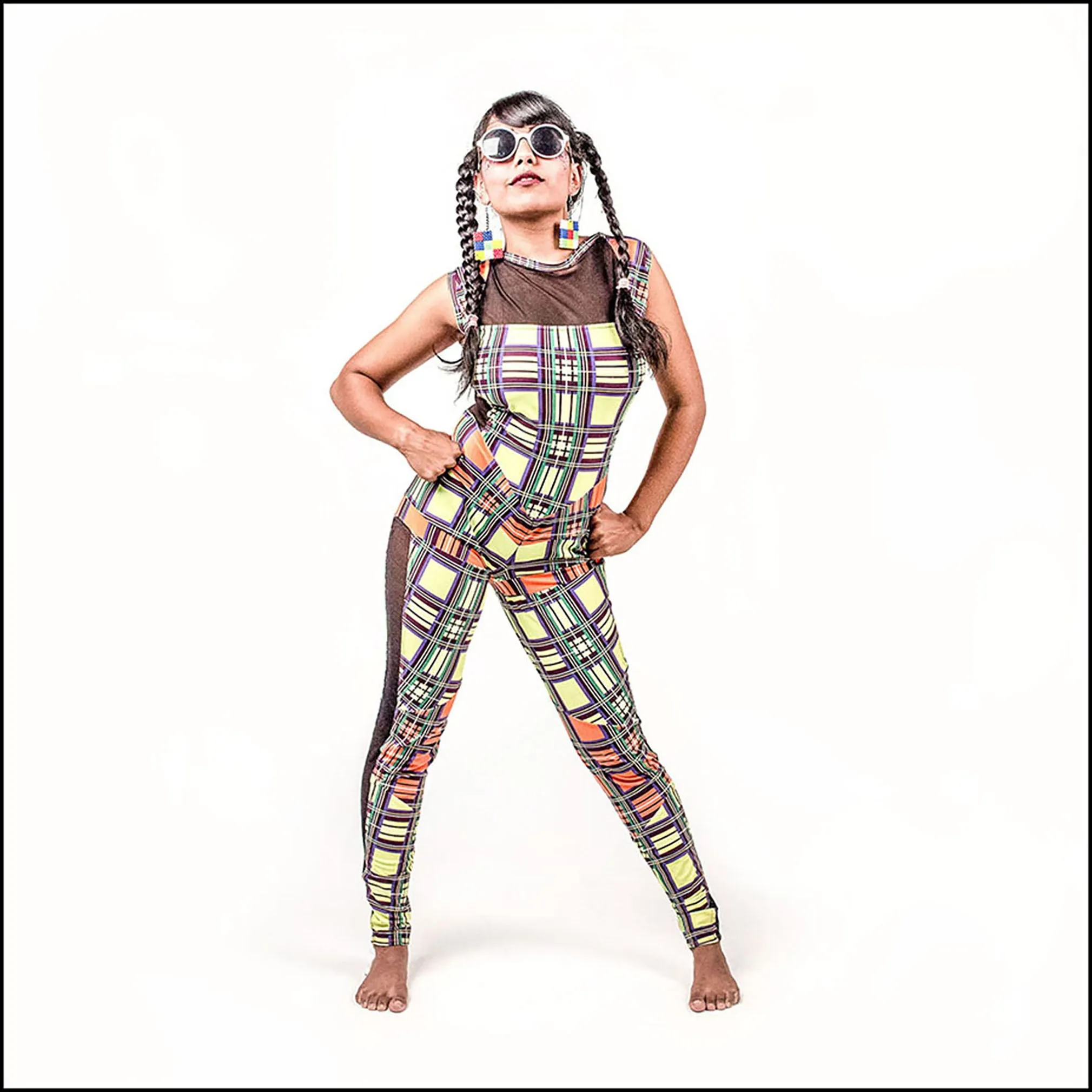 Neon Tartan Catsuit