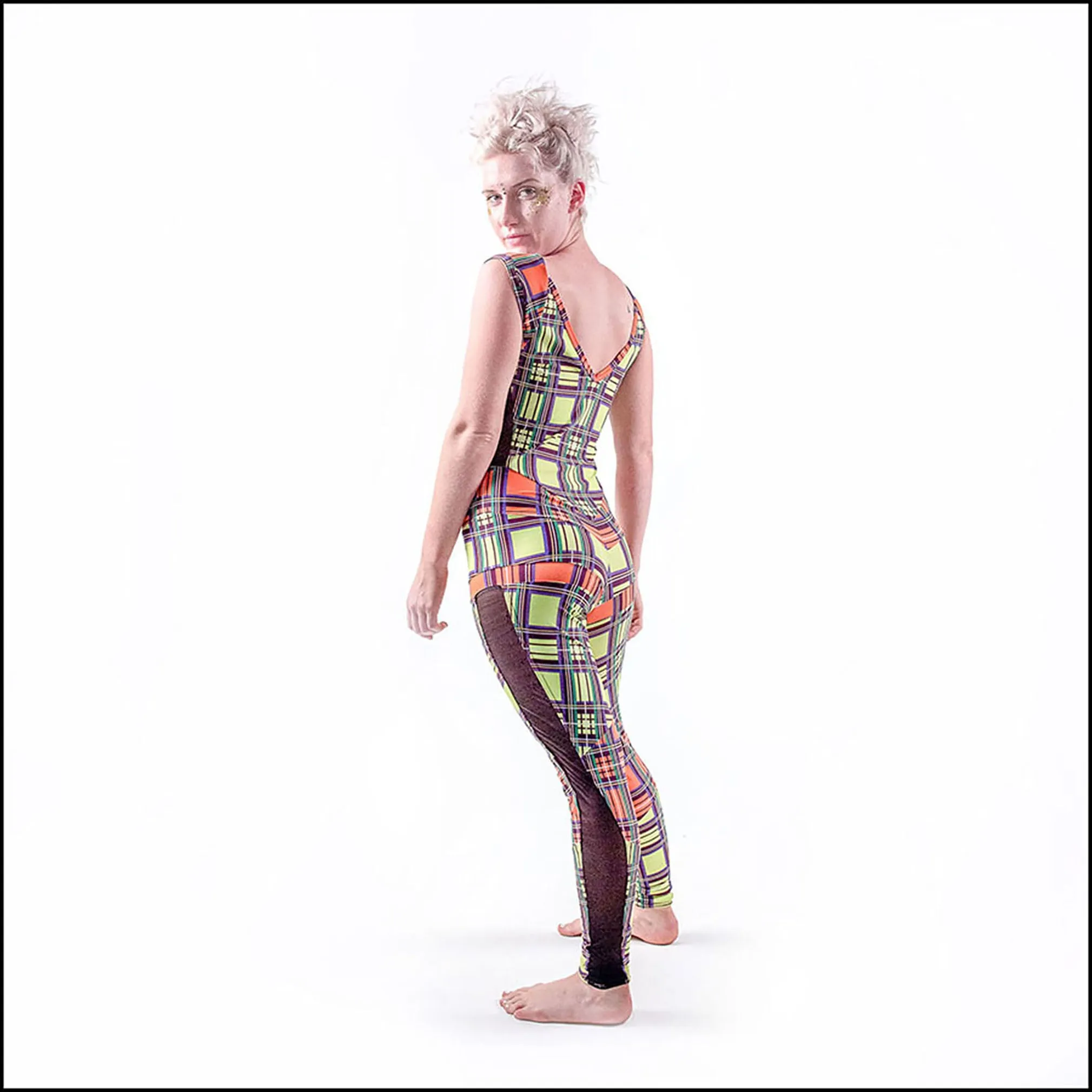 Neon Tartan Catsuit