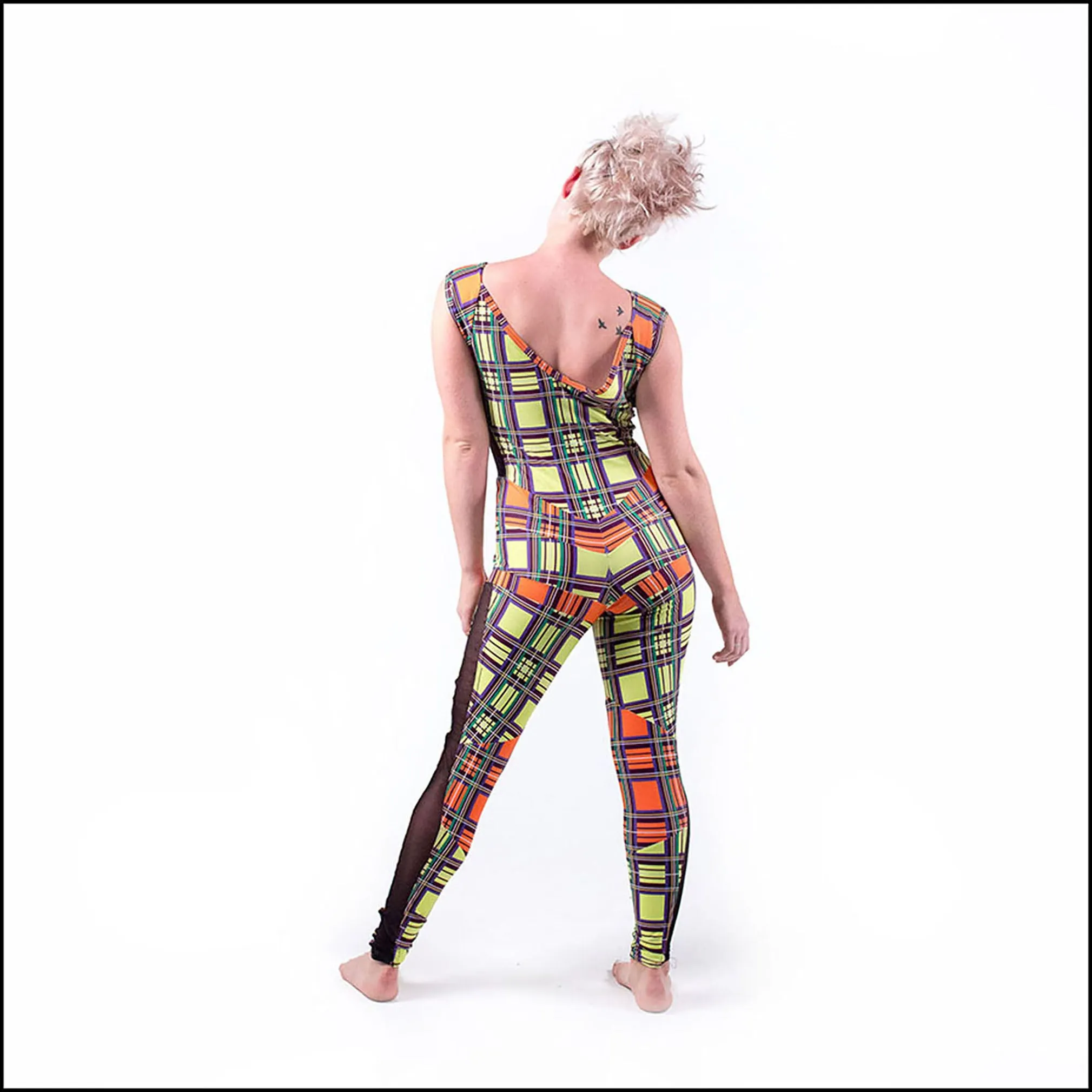 Neon Tartan Catsuit
