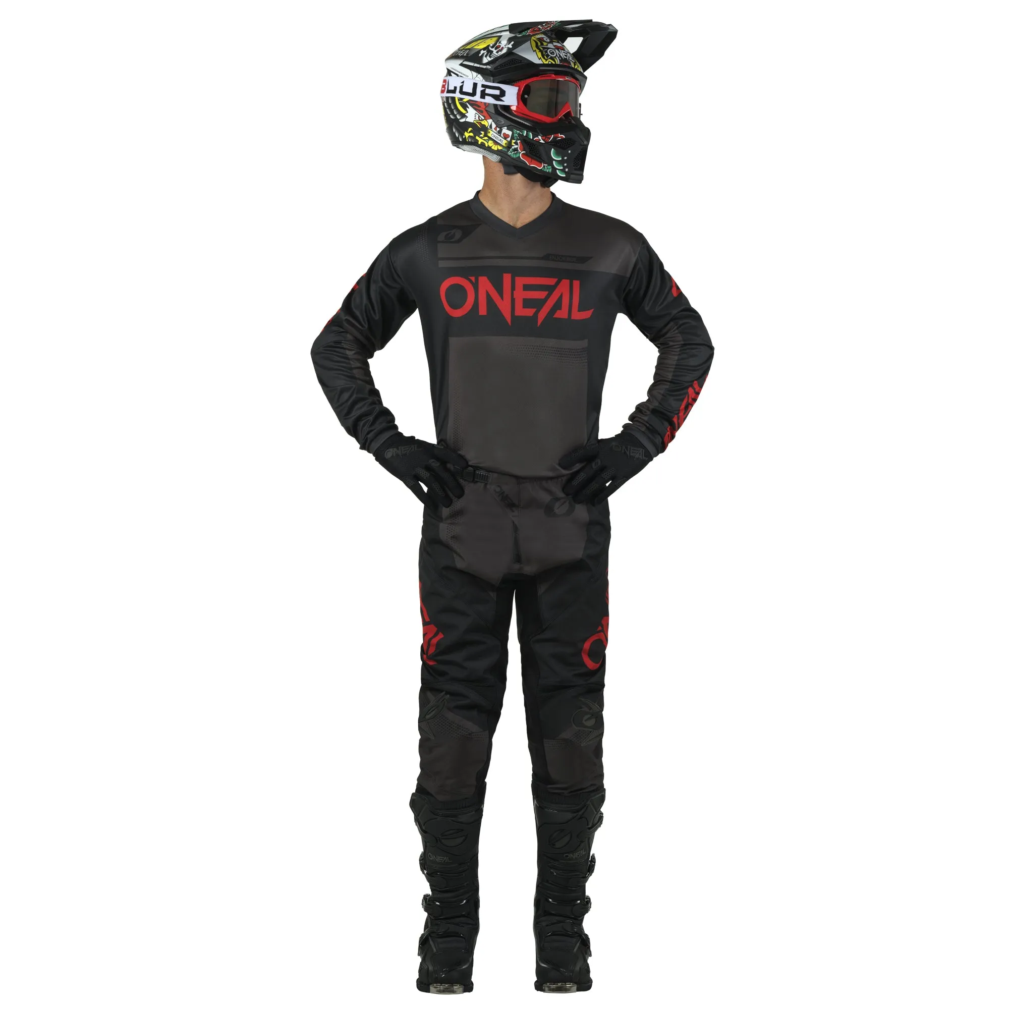 O'NEAL Element Racewear V.5 Pants Black/Gray/Red