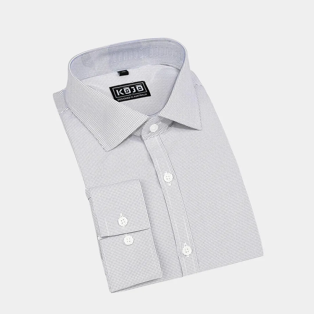 Performance Bamboo Dress Shirt - Black Microcheck