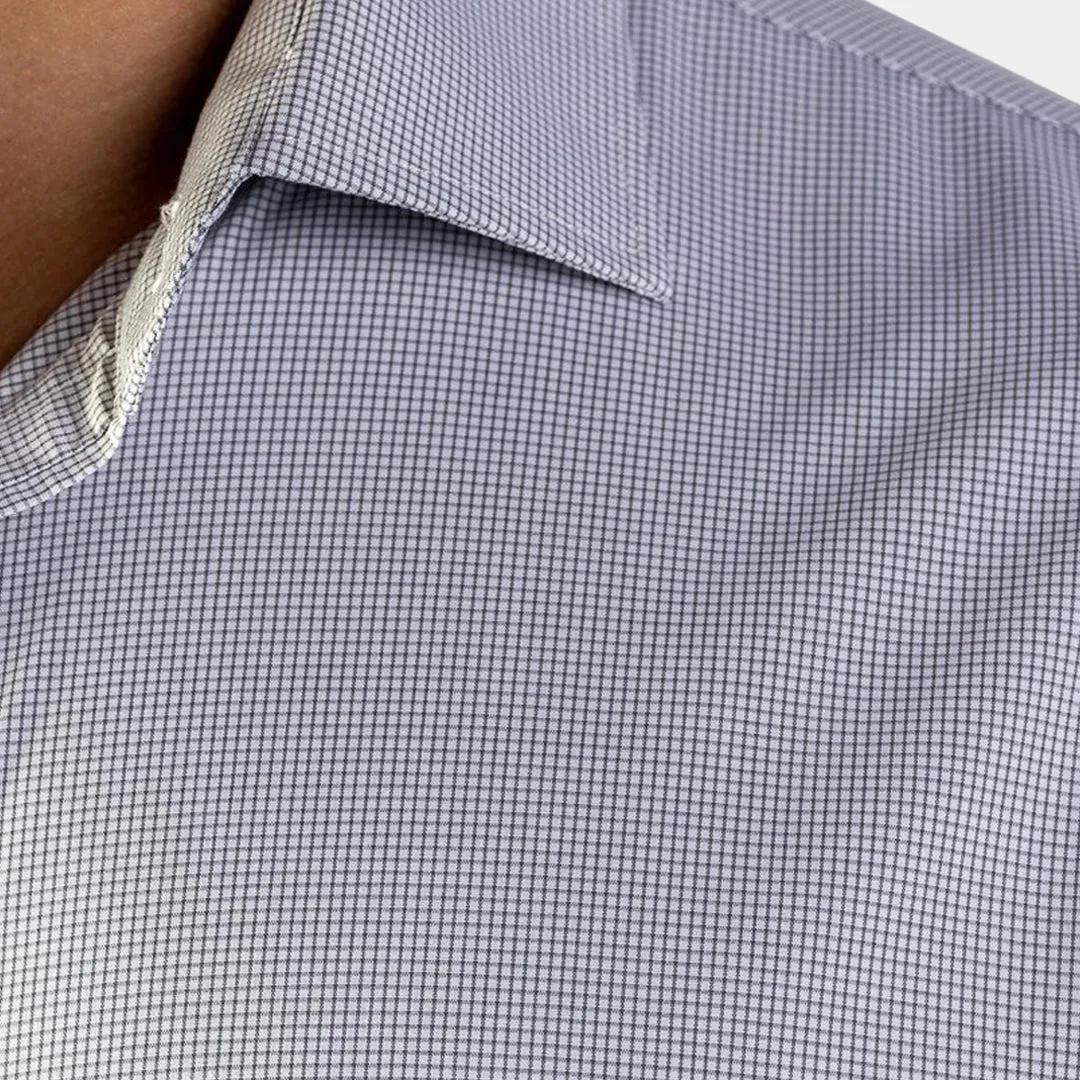 Performance Bamboo Dress Shirt - Black Microcheck