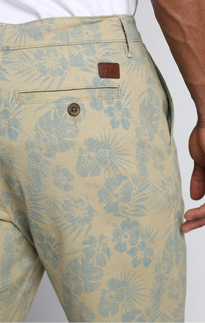 Printed Stretch Chino Short