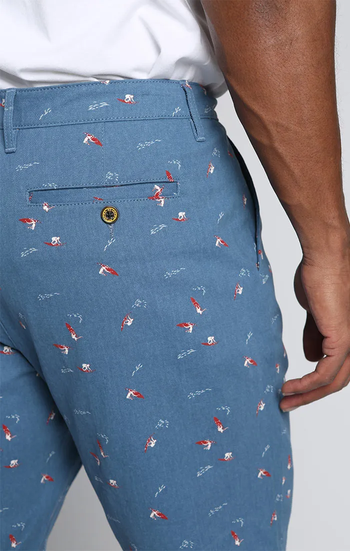 Printed Stretch Chino Short