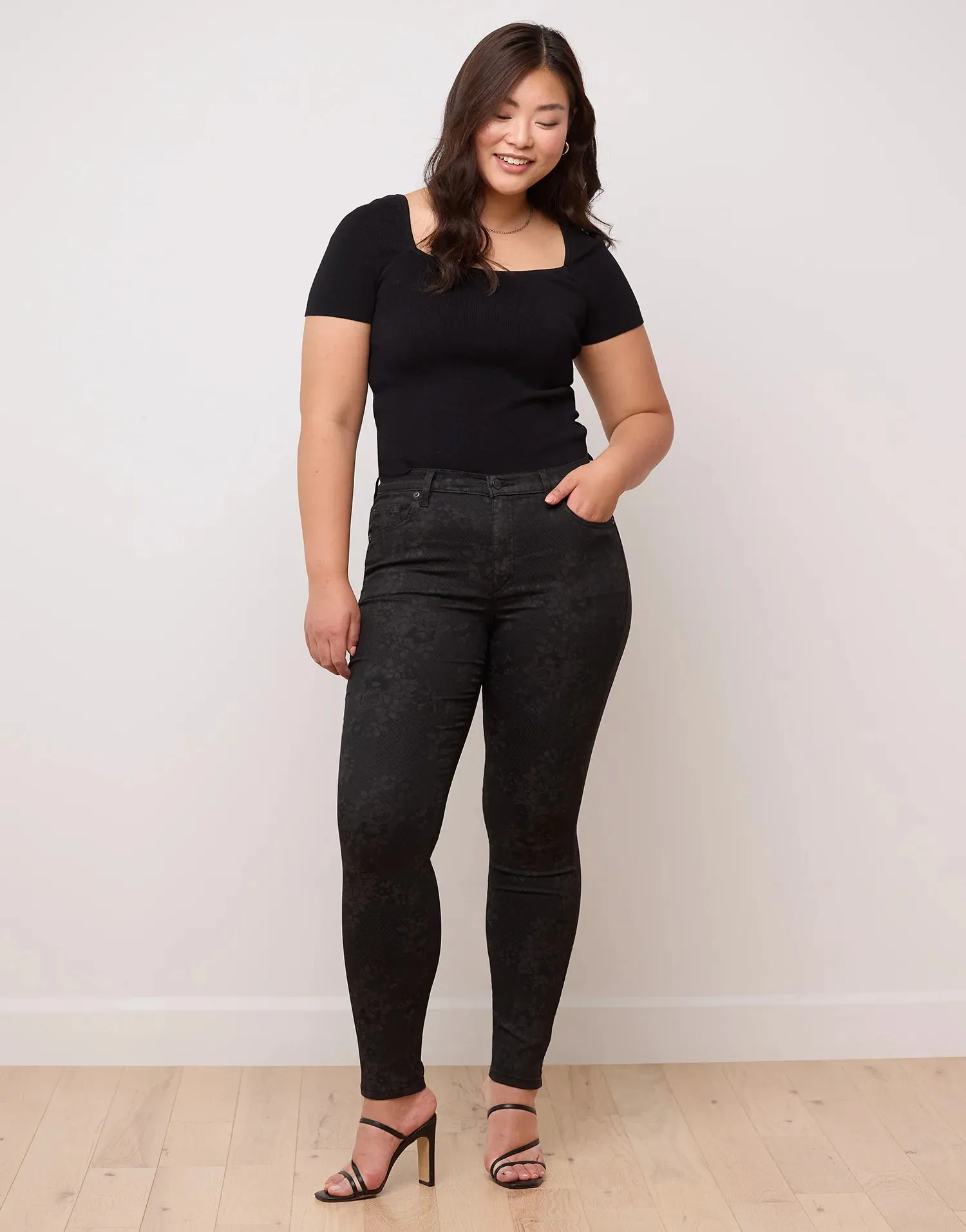 Rachel Skinny Black Floral