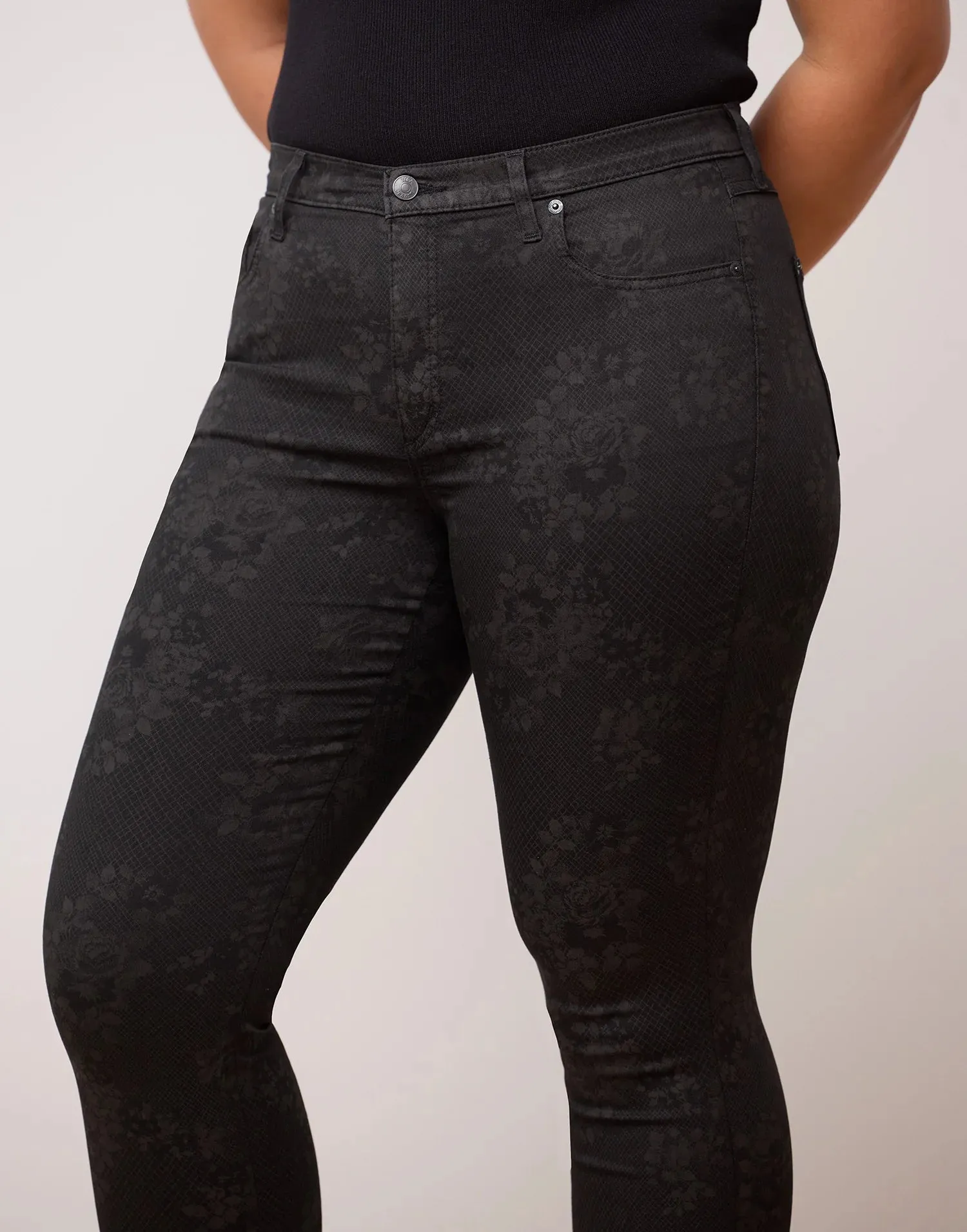 Rachel Skinny Black Floral