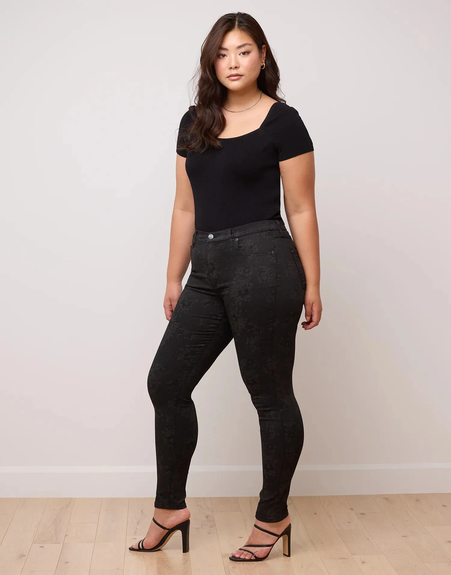 Rachel Skinny Black Floral