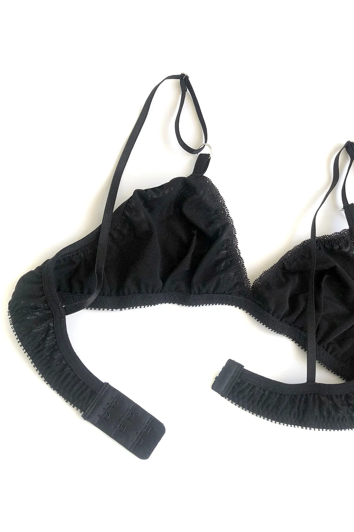 READY TO SHIP Sunset Bralette in Sheer Recycled Mesh (size L)