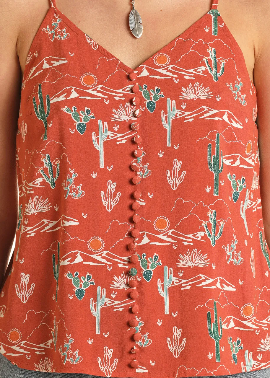 Rock & Roll Denim Ladies Scenery Print Tank
