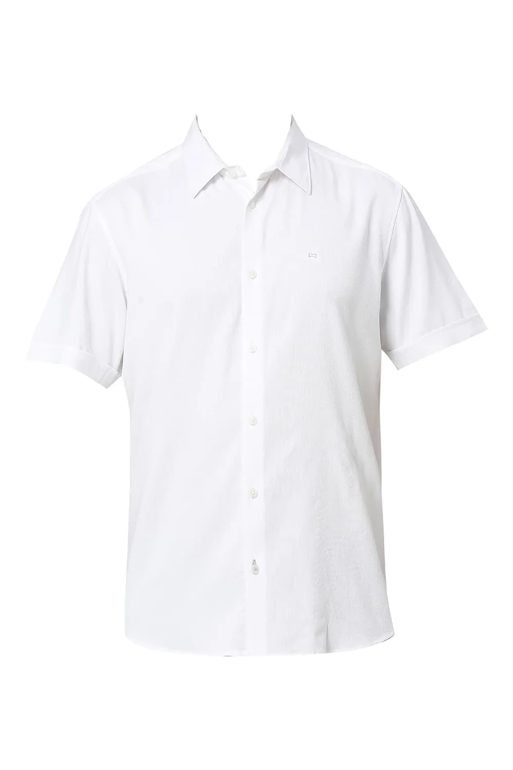 Slim Fit Viscose Polyester Stretch Dobby Halfsleeves Shirt