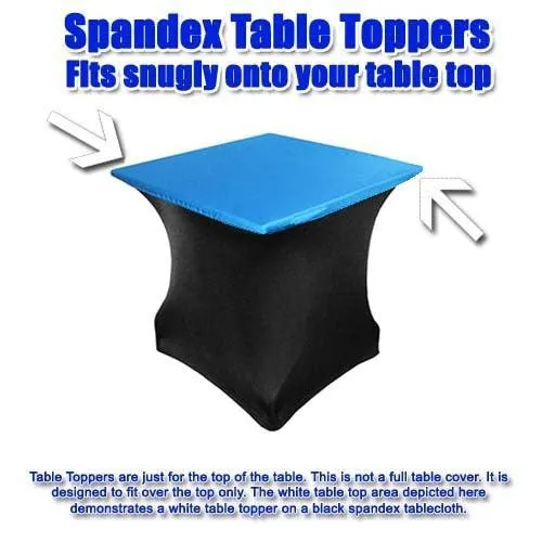 Square Spandex Table Topper With Elastic